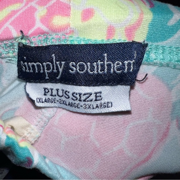Simply Southern Pastel Pull On Capri Leggings Plus Size‎ XXL - Picture 4 of 4